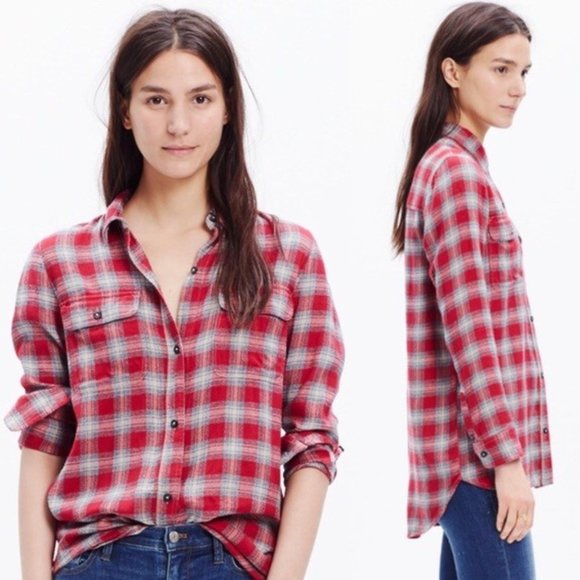 Madewell Ex-Boyfriend Shirt in Fairfax Plaid Size Small - Picture 1 of 13